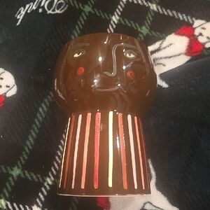 ❤️10/$40 New Brown Ceramic Face Vase Small